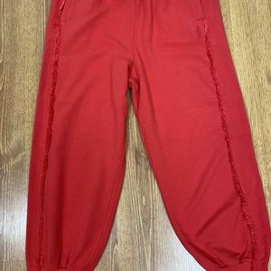 FP Movement Free People Where The Wind Blows Jogger Sweatpants Red Small NWT.